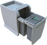 Elletipi Einbau-Abfallbehälter CITY - ausziehbar - 12 Liter + 8 Liter - PTA 3040A - Mülleimer