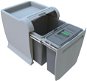 Elletipi Einbau-Abfallbehälter CITY - ausziehbar, 18+12 L, PTA 4040A - Mülleimer
