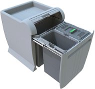 Elletipi Einbau-Abfallbehälter CITY - ausziehbar - 12 Liter + 8 Liter + 8 Liter - PTA 4040B - Mülleimer