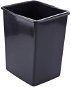 Elletipi Kunststoffkorb mit Griff, 17 L, schwarz, 35 x 27 x 24 cm - Mülleimer