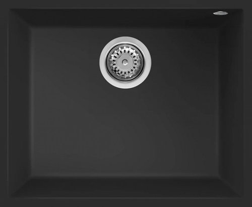 Elleci QUADRA 105 K86 bottom mount, black - Granite Sink - Main image