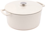 Elmich Ember enamelled cast iron pot, 28cm diameter, creamy white - Pot