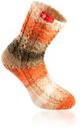 Socks from grandma Bright rainbow hand knitted, size. L - Charity