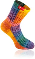 Socks from grandma Colorful rainbow hand knitted, size. L - Charity