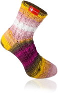 Pink rainbow hand knitted socks from grandmother, size 2.5 mm. L - Charity