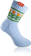 Socks from grandma Blue hand knitted size. L - Charity