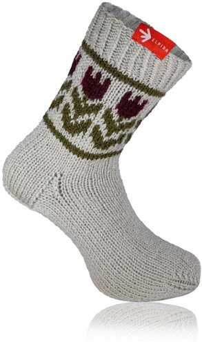 Socks from grandma Grey hand knitted size. XL - Charity - Main image