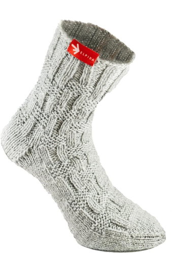 Socks from grandma Grey hand knitted_vel. L - Charity - Main image