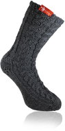 Dark grey hand knitted socks from grandma, size. S - Charity