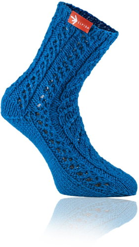 Socks from grandma Blue hand knitted, size. XS - Charity - Main image