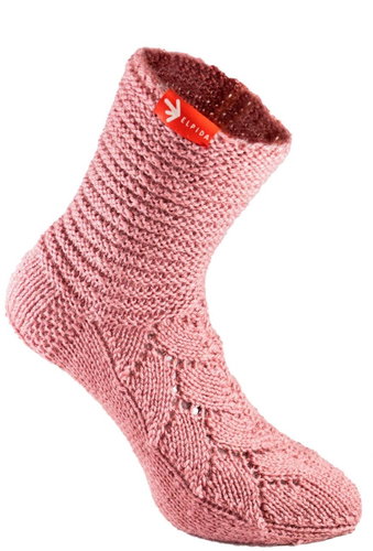 Socks from grandma Pink hand knitted, size 2.5 mm, sized. S - Charity - Main image