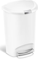 Simplehuman pedal bin - 50 l, half round, plastic, white - Rubbish Bin