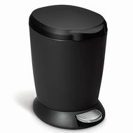 Simplehuman pedal bin - 6 l, black plastic - Rubbish Bin