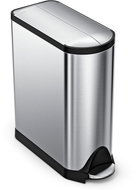 Simplehuman pedal bin - 45 l, butterfly lid, brushed stainless steel, FPP - Rubbish Bin