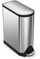 Pedálový odpadkový koš na tříděný odpad, Simplehuman – 40l (20/20), butterfly, matná ocel - Odpadkový koš