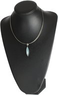 E. L. 2 Naveta with aqua rhinestone with shot glass - Necklace