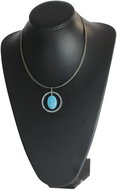 E. L. 22 B Oval in the circle Turquoise - Necklace