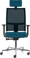 EMAGRA TAU modrá s hliníkovým krížom - Kancelárska stolička