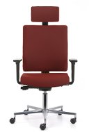 EMAGRA BUTTERFLY červená s hliníkovým krížom - Kancelárska stolička