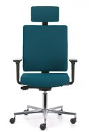 EMAGRA BUTTERFLY Blue with Aluminium Cross - Office Chair