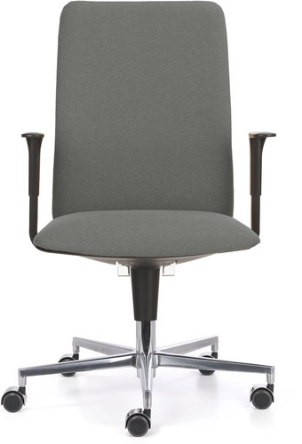 EMAGRA FLAP gray with aluminum cross - Office Chair - Main image