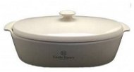 Emile Henry Oval Pan with Lid, 5,8l Ivory - Roasting Pan