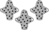 Emmie´s Mini Slip Cloth Pads, Grey Hearts, 3 pcs - Panty Liners