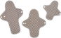 Emmie´s Startovací balíček látkových vložek z biobavlny Trial, Brown Dots, 3 ks - Menstruační vložky