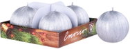 EMOCIO Adventní kulová stříbrná 4 ks 6 × 6 cm - Candle Set