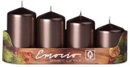 EMOCIO Adventní stupňovitá 4 ks hnědá průměr 5 cm - Candle Set