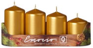 EMOCIO Adventní stupňovitá 4 ks zlatá - Candle Set