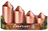 EMOCIO Adventní stupňovitá měděná lesk 4 ks - Candle Set