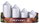 Silver matt stepped advent candles 4 pcs