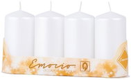 EMOCIO Adventní válcová 4 ks bílá 5 × 10 cm Perla - Candle Set