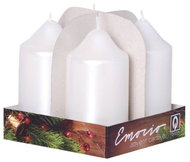 EMOCIO Adventní válcová 4 ks bílá 5 × 9 cm Perla - Candle Set