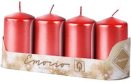 EMOCIO Adventní válcová 4 ks červená 5 × 9 cm - Candle Set