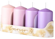 EMOCIO Adventní válcová metal mat mix 4 ks 5 × 9 cm - Candle Set