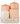 Smooth and ribbed Advent cylinder orange and cream 4 pcs