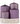 Smooth and ribbed advent candle in light and dark purple, 4 pcs