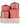 Smooth and ribbed Advent cylinder, burgundy and bronze, 4 pcs