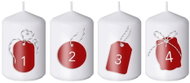 EMOCIO Válcová adventní 4 ks bílá 5 × 9 cm - Candle Set
