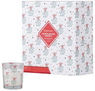 EMOCIO Vánoční sklo votiv vonná Apple & Cinnamon 4 ks bílé - Candle Set