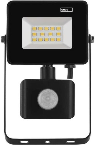 EMOS LED spotlight SIMPO with motion sensor, 10,5 W, black, neutral white - LED Reflector - Main image