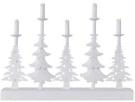 Electric Christmas Candlestick EMOS LED svícen – vánoční stromy se svíčkami, 24 cm, 2x AA, vnitřní, teplá bílá, časovač - Elektrický vánoční svícen