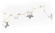 EMOS LED vánoční řetěz stříbrný – hvězdičky, 1,9 m, 2x AA, vnitřní, teplá bílá, časovač - Light Chain
