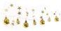 EMOS LED vianočná girlanda – zlaté gule s hviezdami, 1,9 m, 2× AA, vnútorná, teplá biela, časovač - Svetelná reťaz