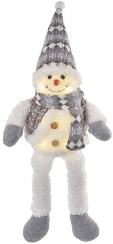 EMOS LED Weihnachtsschneemann sitzend, 31 cm, 3x AA, für innen, warmweiß - Weihnachtsbeleuchtung - Hauptbild