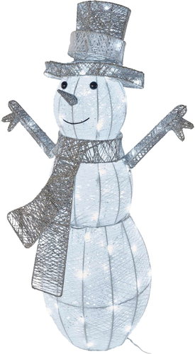 EMOS Rattan LED Christmas snowman, 82 cm, indoor and outdoor, cold white, timer Main image EMOS Rattan LED Christmas snowman, 82 cm, indoor and outdoor, cold white, timer - Christmas Lights - Main image