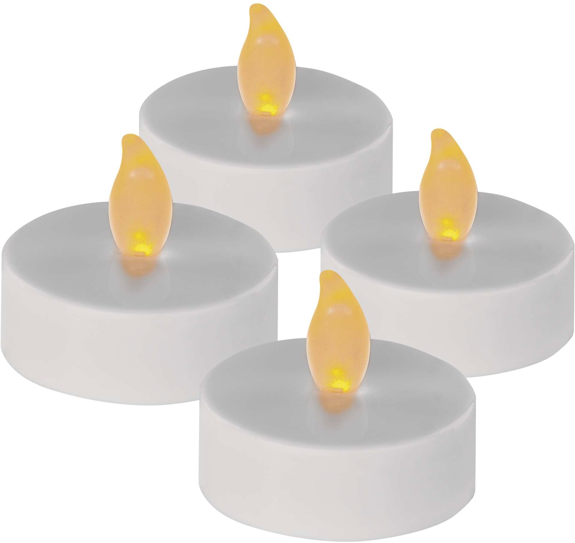 EMOS LED dekoráció - teamécses, maxi, fehér, CR2032, beltéri, vintage, 4 darab