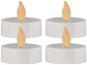 LED-Kerze EMOS LED Dekoration - Teelicht Maxi, weiß, CR2032, innen, vintage, 4 Stück - LED svíčka